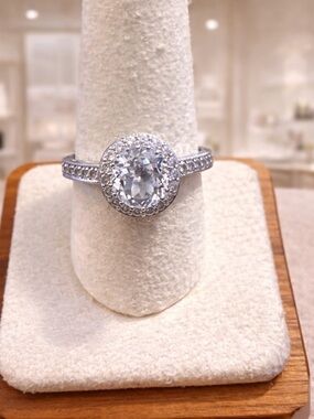 925 TACORI IV Sterling Silver Size 10 Ring Cubic Zirconia Intricate Beautiful